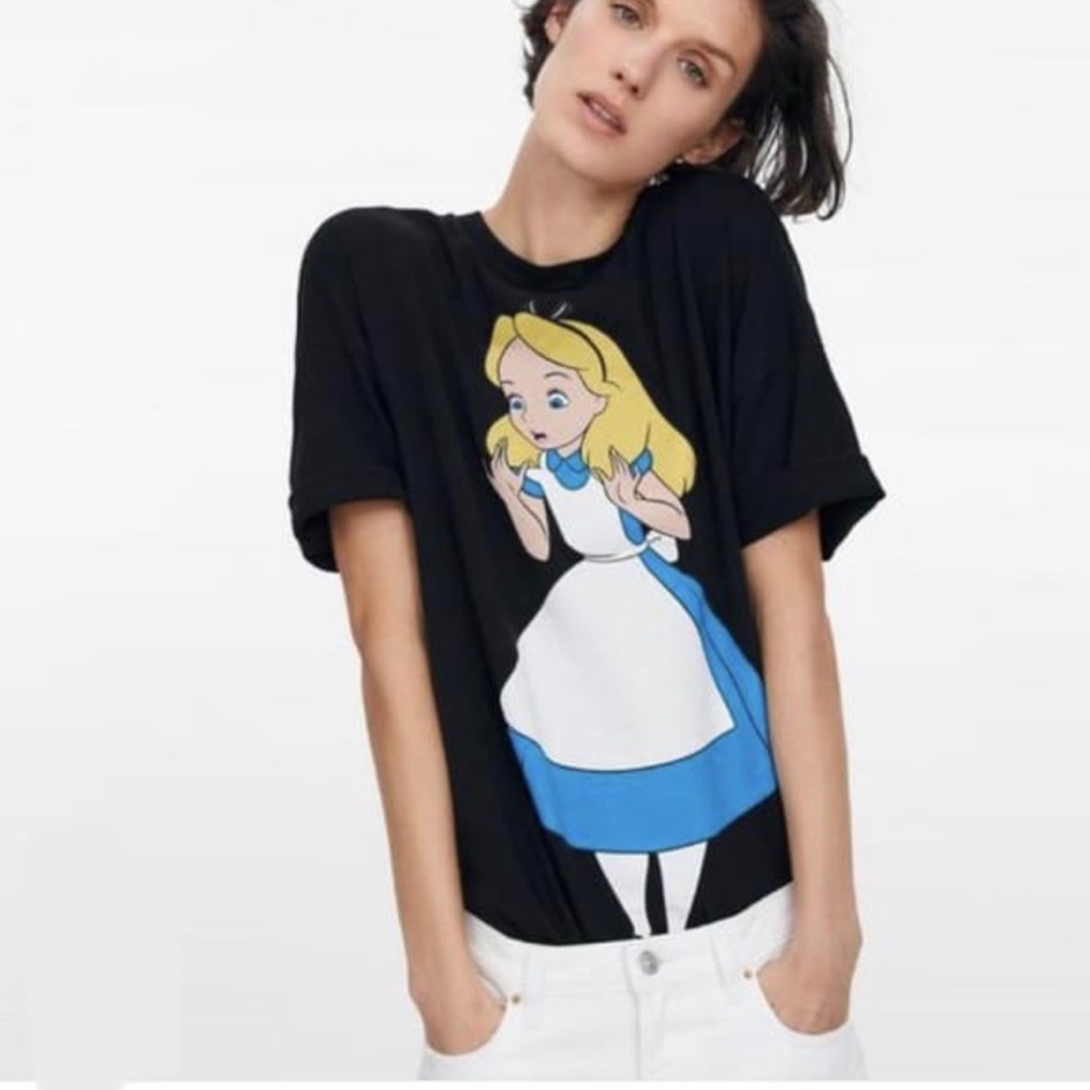 Zara Disney Alice In Wonderland Tee Gem